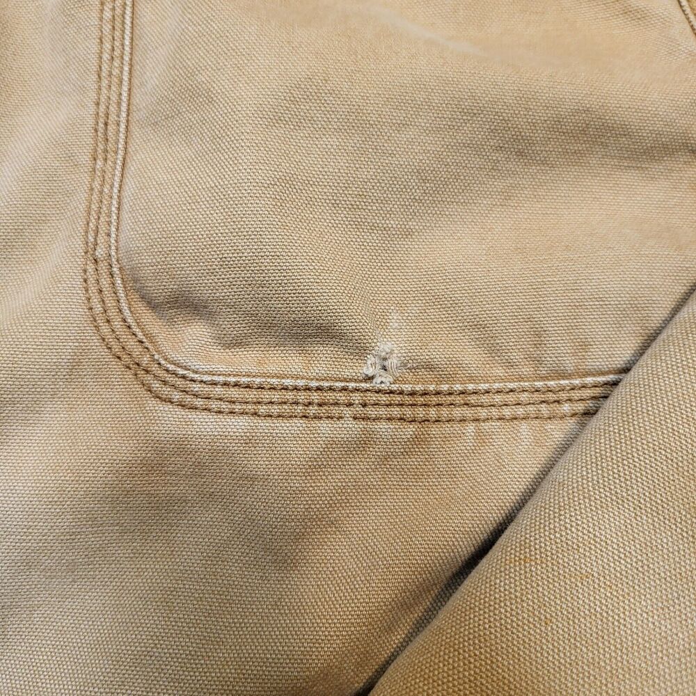 Dickies Jacket Mens 2XL Sherpa Lined Hooded Duck Brown Canvas Full Zip Thrashed - Picture 6 of 10